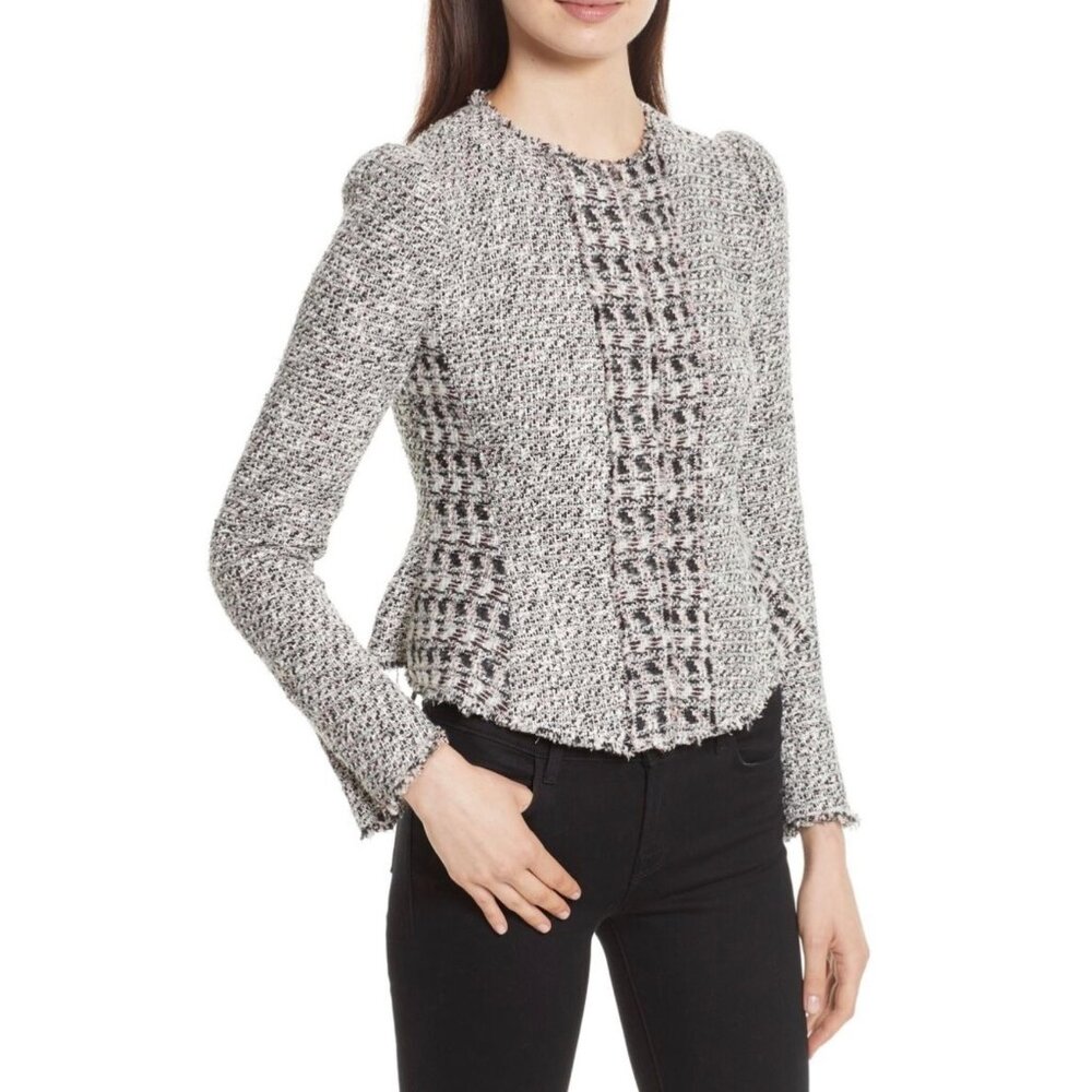 Women's Rebecca Taylor Mixed Tweed Blazer Jacket 4 - Picture 12 of 12